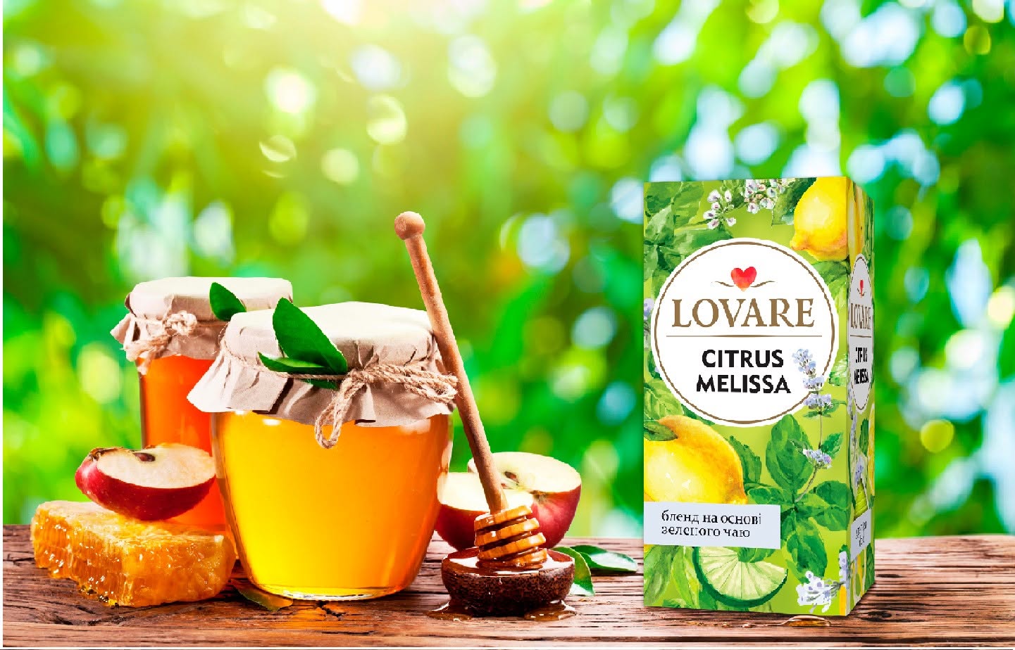 Lovaré Citrus Melissa – Premium Green Tea | 24 Individually Wrapped Tea Bags