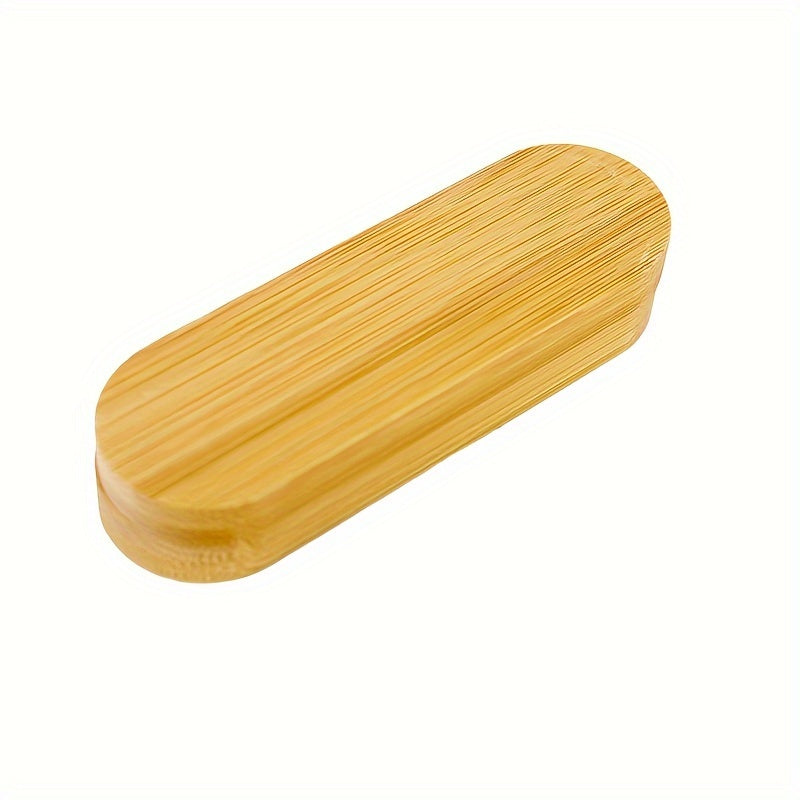 Herbruikbare siliconen make-uppadsset (2 stuks) met bamboe opbergdoos