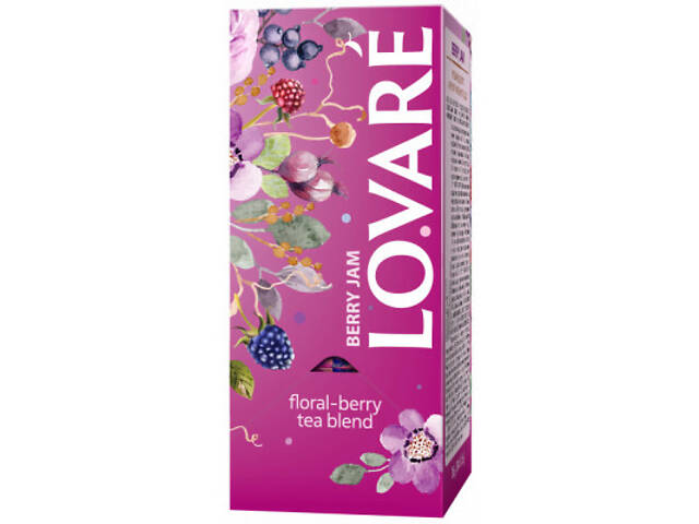 Lovaré Berry Jam – Premium Fruit & Herbal Tea | 24 Individually Wrapped Tea Bags
