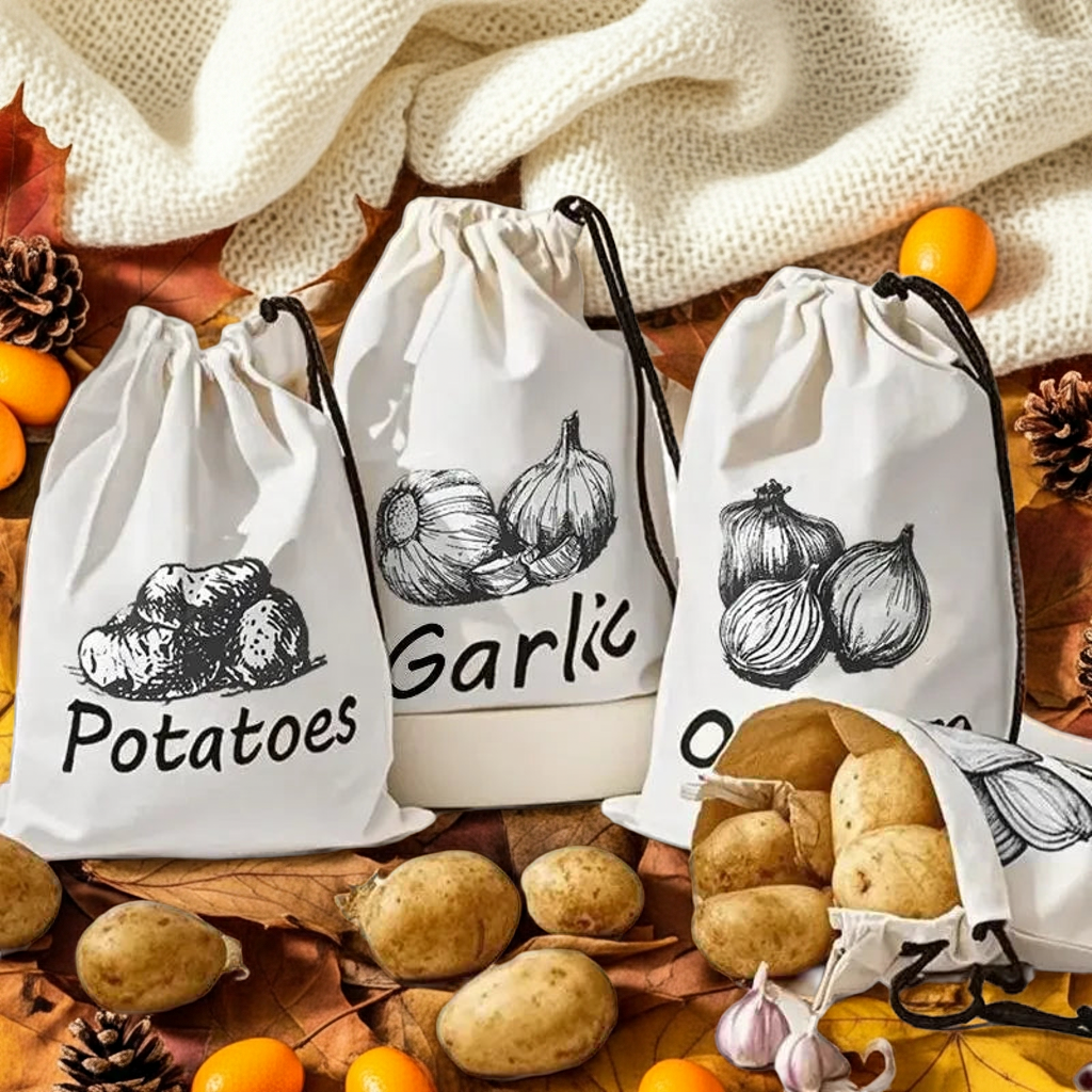 1/3pcs♻️ Reusable Canvas Storage & Shopping Bags