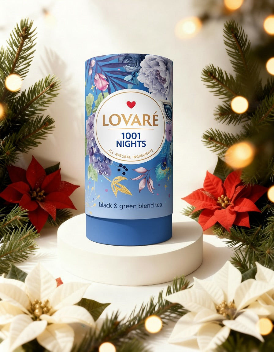 Lovare Luxury Tea Gift Box – Alpine Herbs & 1001 Nights Collection