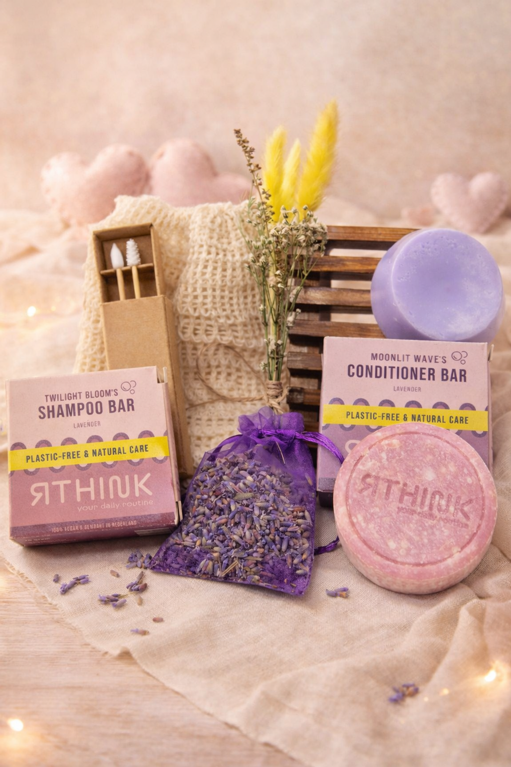 Plastic-Free Lavender Hair Care Gift Set