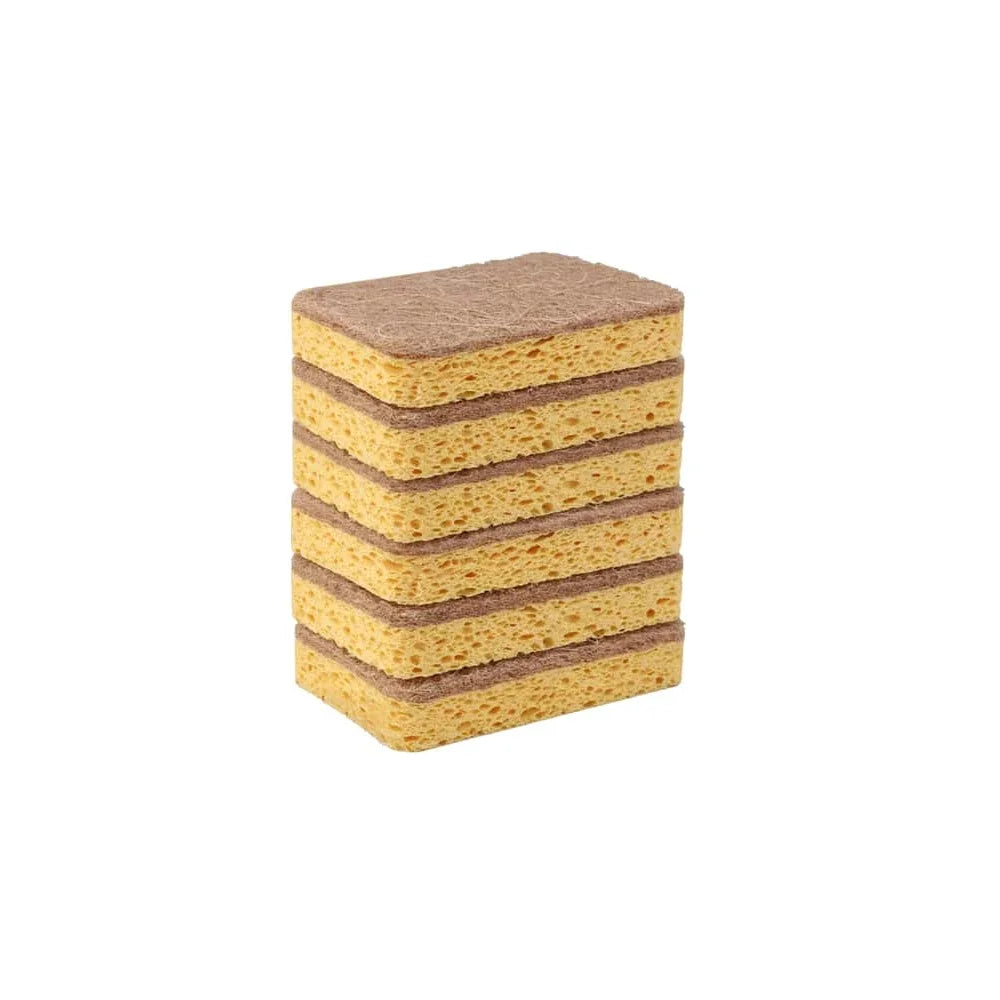 Cellulose & Coconut Scrubbing Sponges (3-6-Pack)