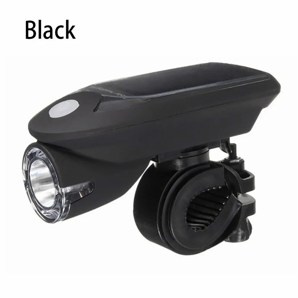 🚴♂️ USB and Solar Powered LED Bicycle Light Set – Front Headlight & Rear Taillight, Waterproof, Rechargeable