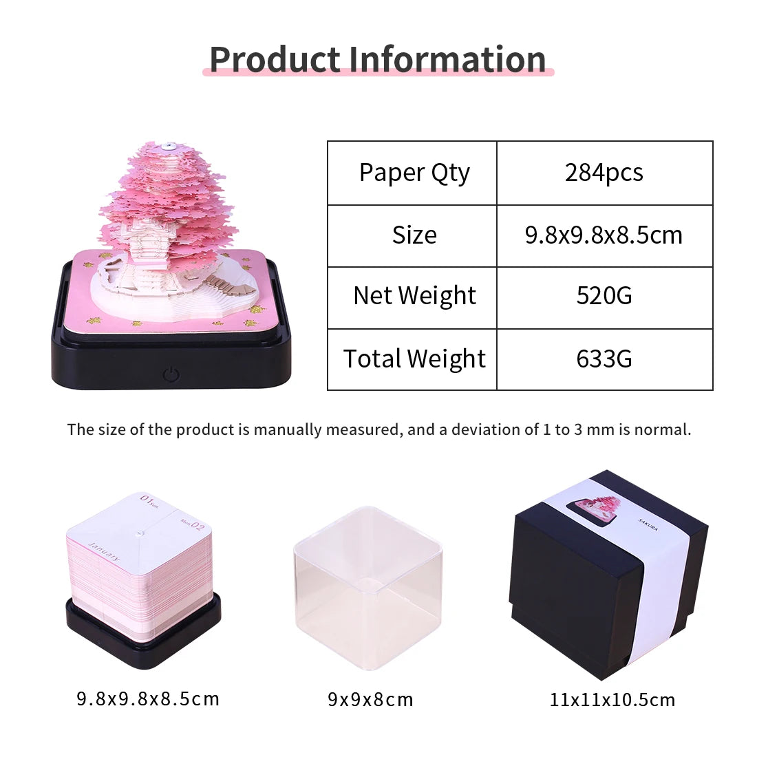 3D Architecture Paper Art Calendar – Luxury Gift Desk Decoration
