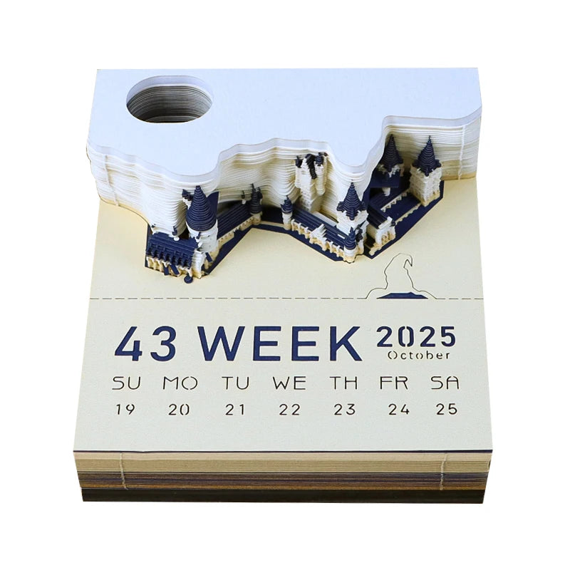 3D Architecture Paper Art Calendar – Luxury Gift Desk Decoration