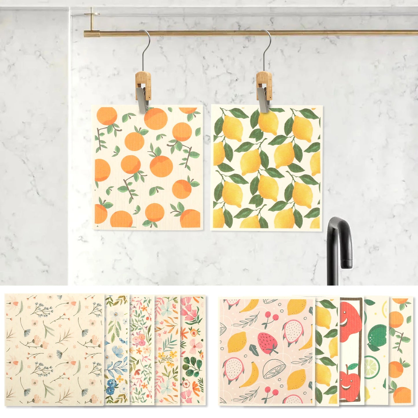 Swedish Reusable Kitchen Towels 6pc