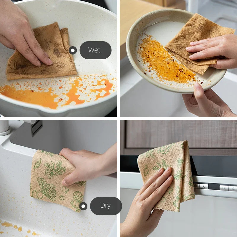 Bamboo Fiber Reusable Dishcloth