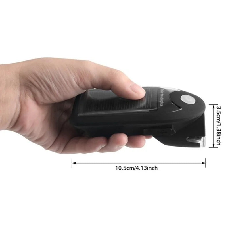 🚴♂️ USB and Solar Powered LED Bicycle Light Set – Front Headlight & Rear Taillight, Waterproof, Rechargeable