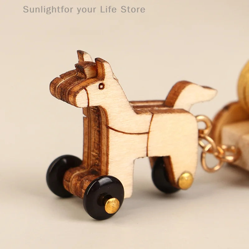 Christmas Handmade Wooden Music Box DIY Car Train Assembly Music Box Base Small Ornament Micro Landscape New Year Navidad Gift