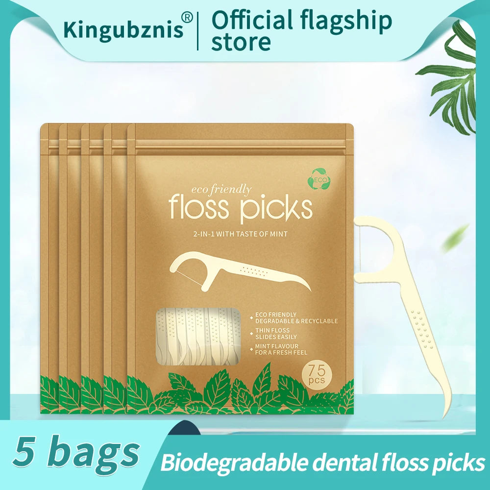 Eco-Friendly Mint Dental Floss Picks
