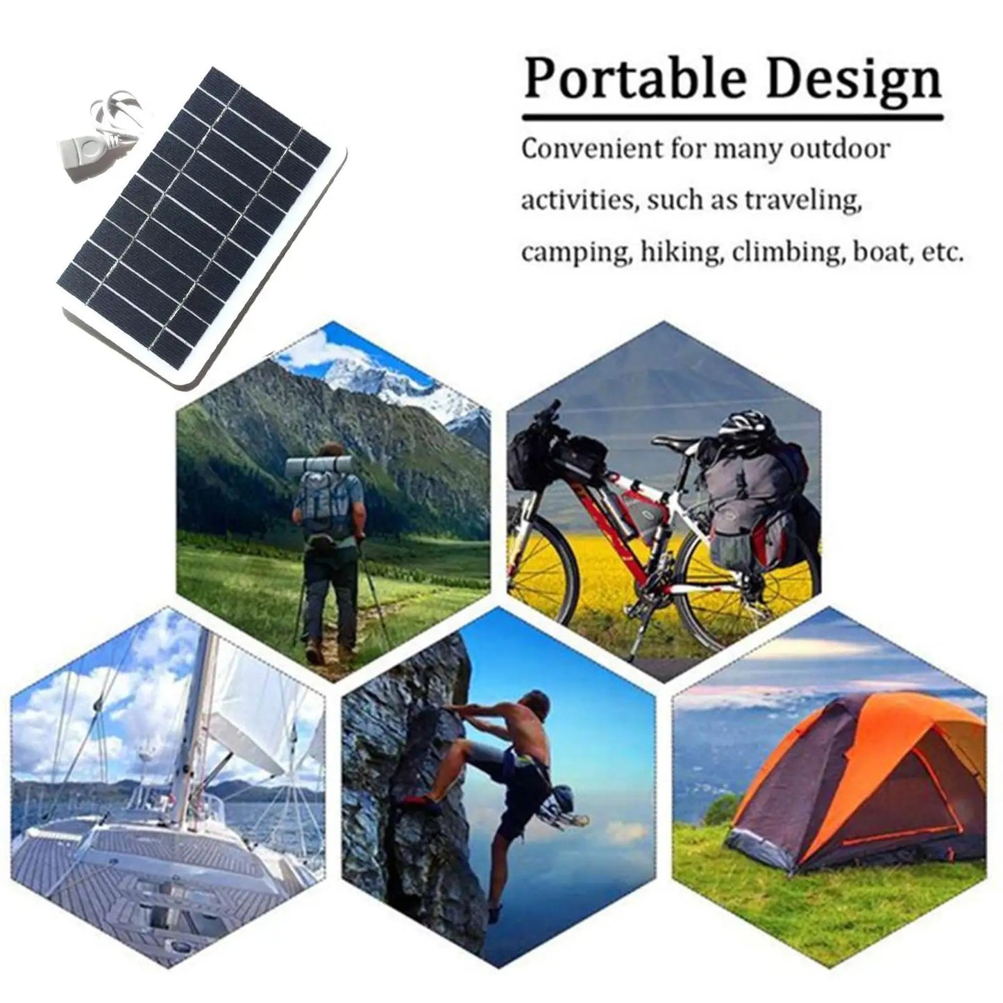 Solar Panel USB Charger – Portable & Eco-Friendly Power Source