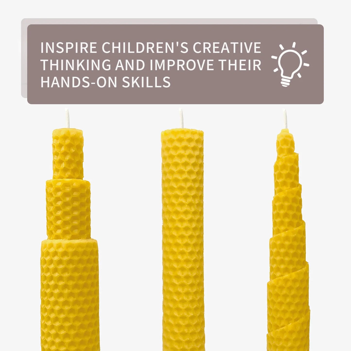 Handmade Beeswax Taper Candles – Craft Set