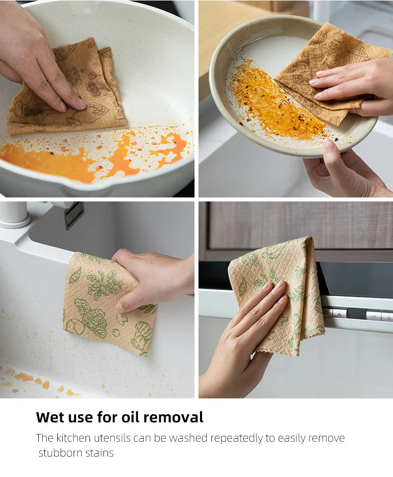 Bamboo Fiber Reusable Dishcloth