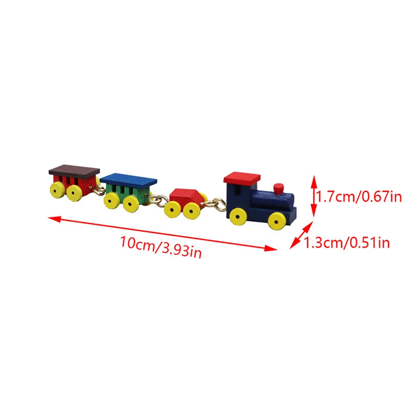 Christmas Handmade Wooden Music Box DIY Car Train Assembly Music Box Base Small Ornament Micro Landscape New Year Navidad Gift