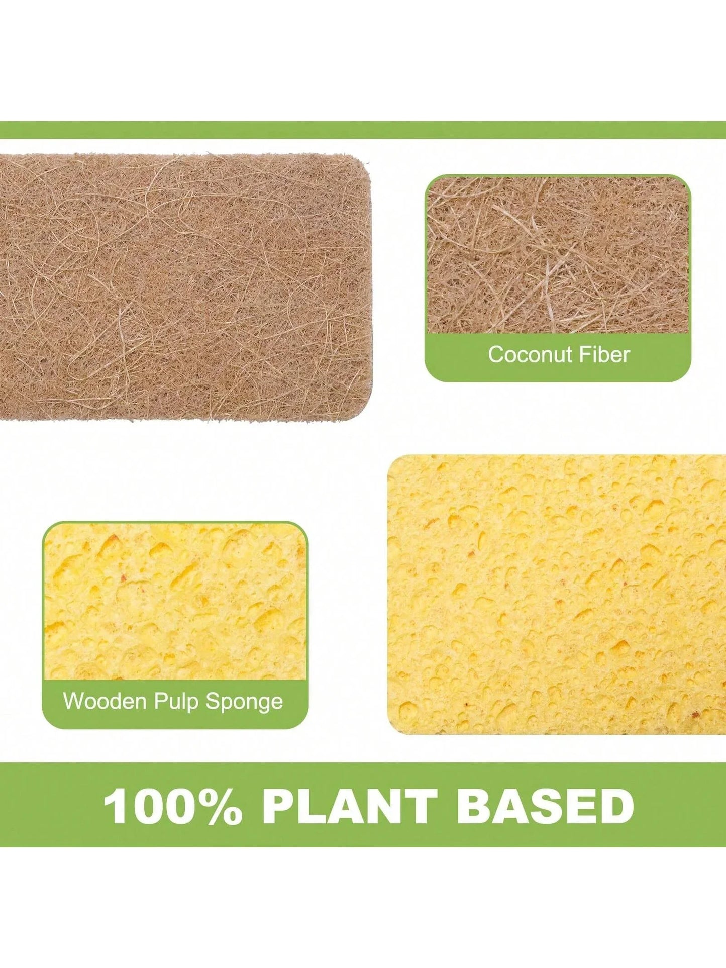 Cellulose & Coconut Scrubbing Sponges (3-6-Pack)