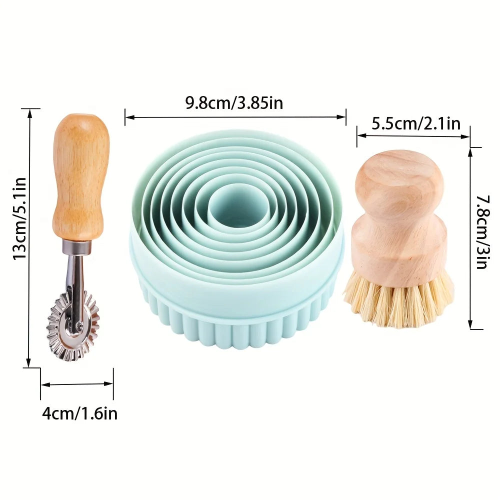 Arjmide Embossed Wooden Christmas Rolling Pin
