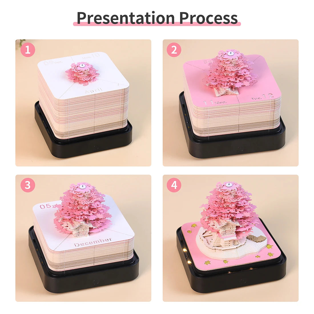 3D Architecture Paper Art Calendar – Luxury Gift Desk Decoration