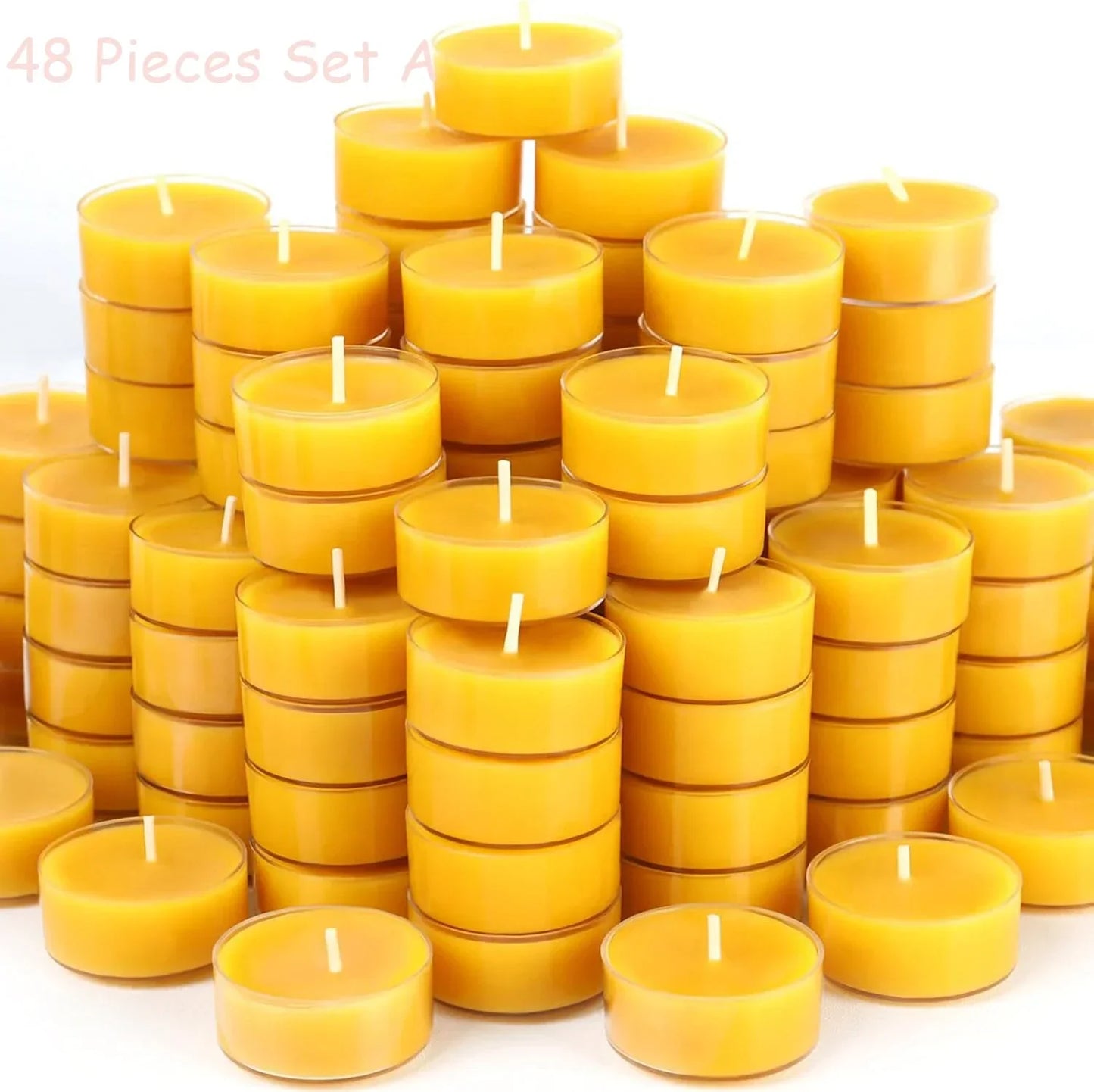 Natural Beeswax Tealight Candles – Handcrafted, Smokeless & Eco-Friendly