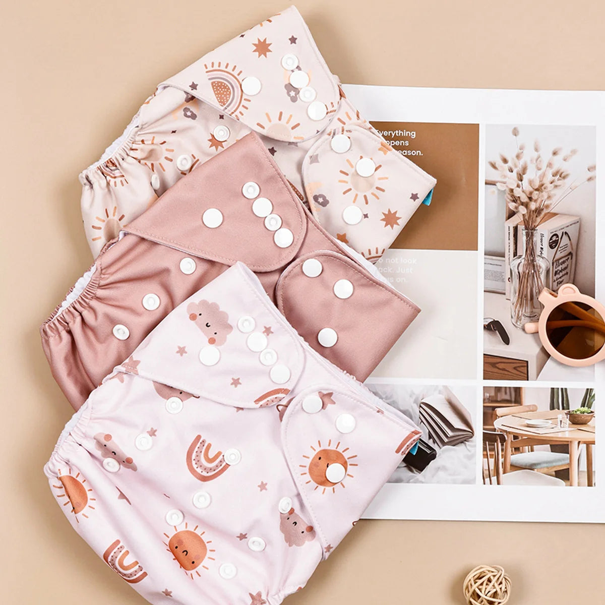 Reusable Cloth Diapers – 3 pcs Set
