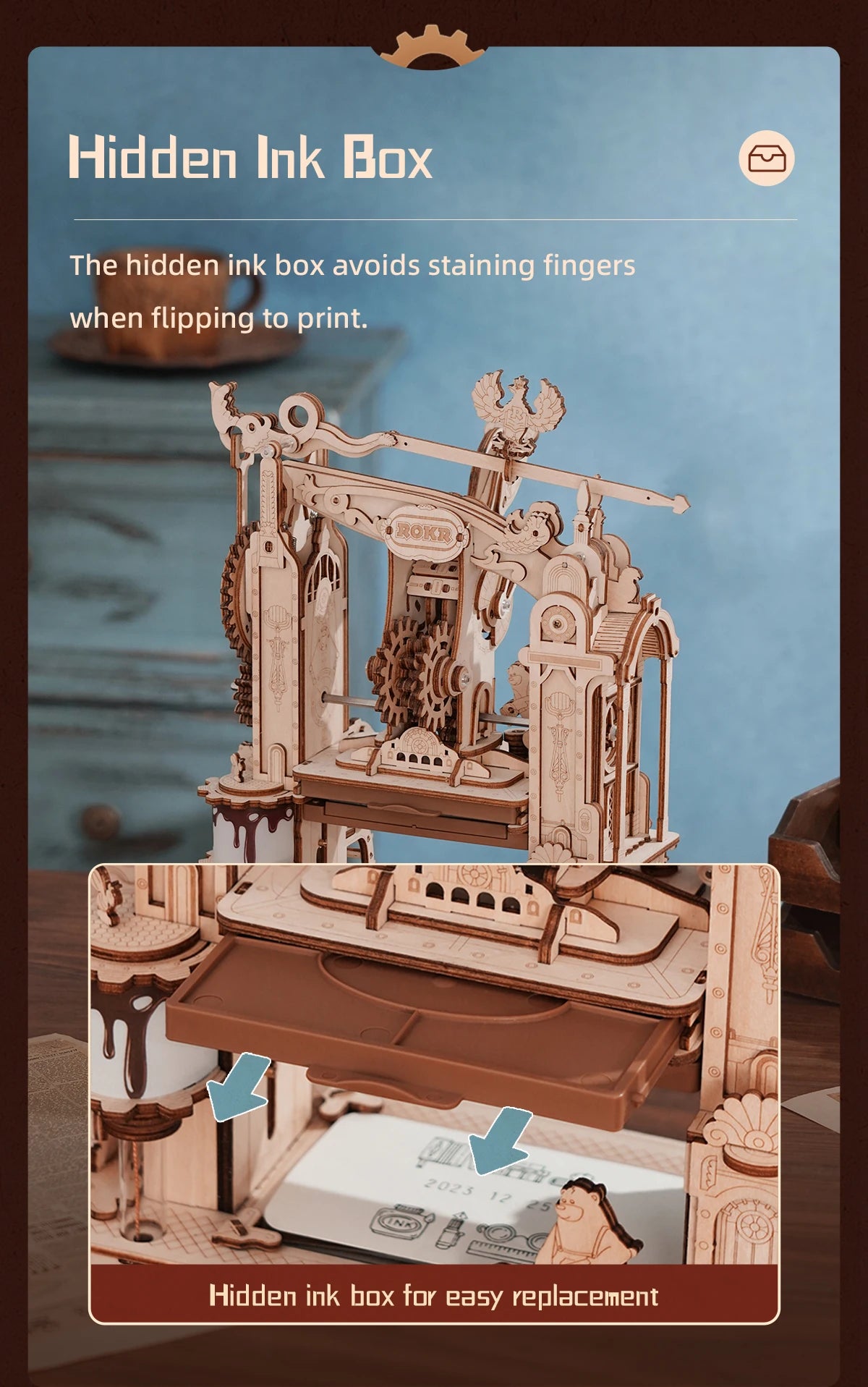Robotime Printing Press 3D DIY Puzzle