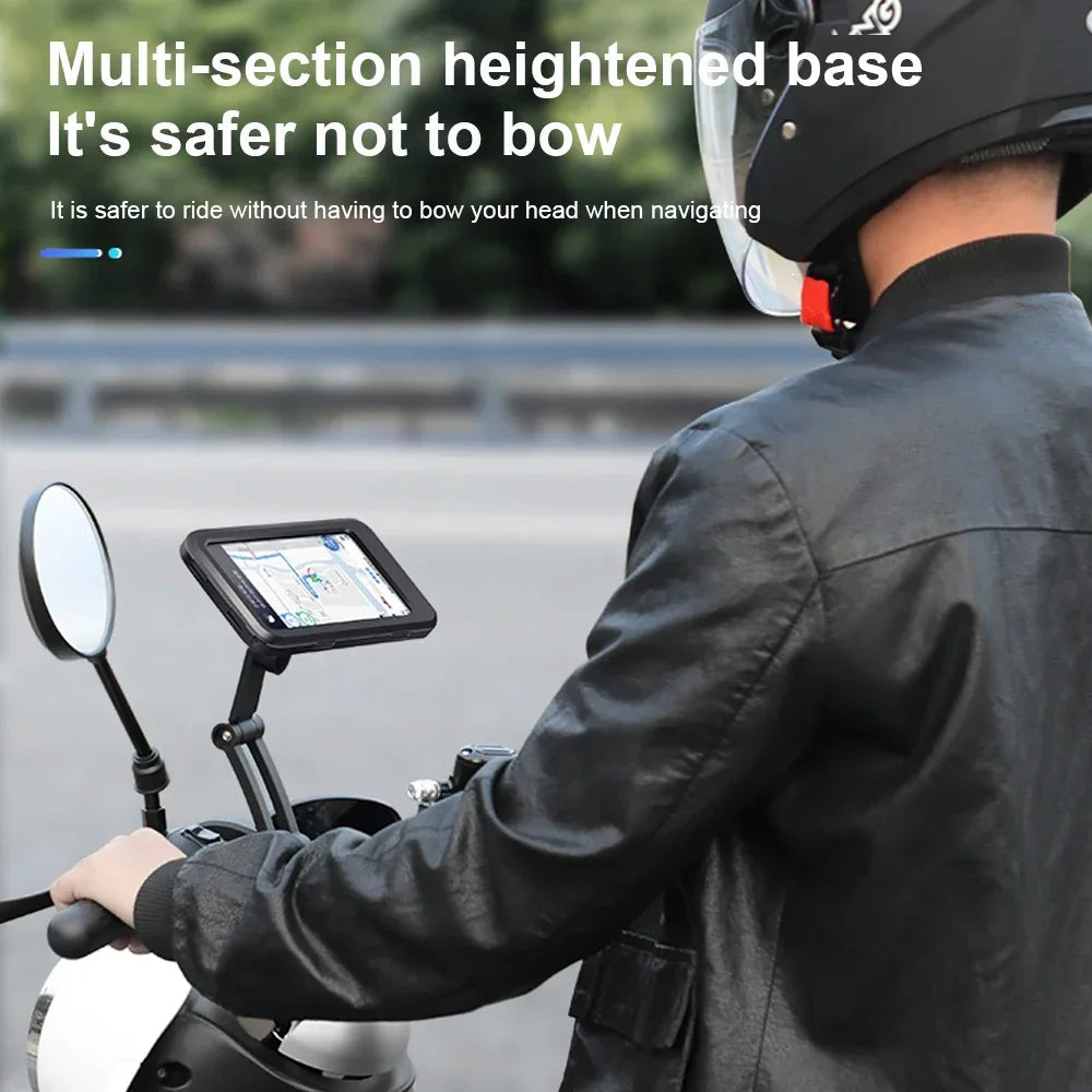 2024 New Motorcycle Phone Stand Waterproof Universal Bicycle Rotation 360 ° Adjustable Motorcycle Phone Stand