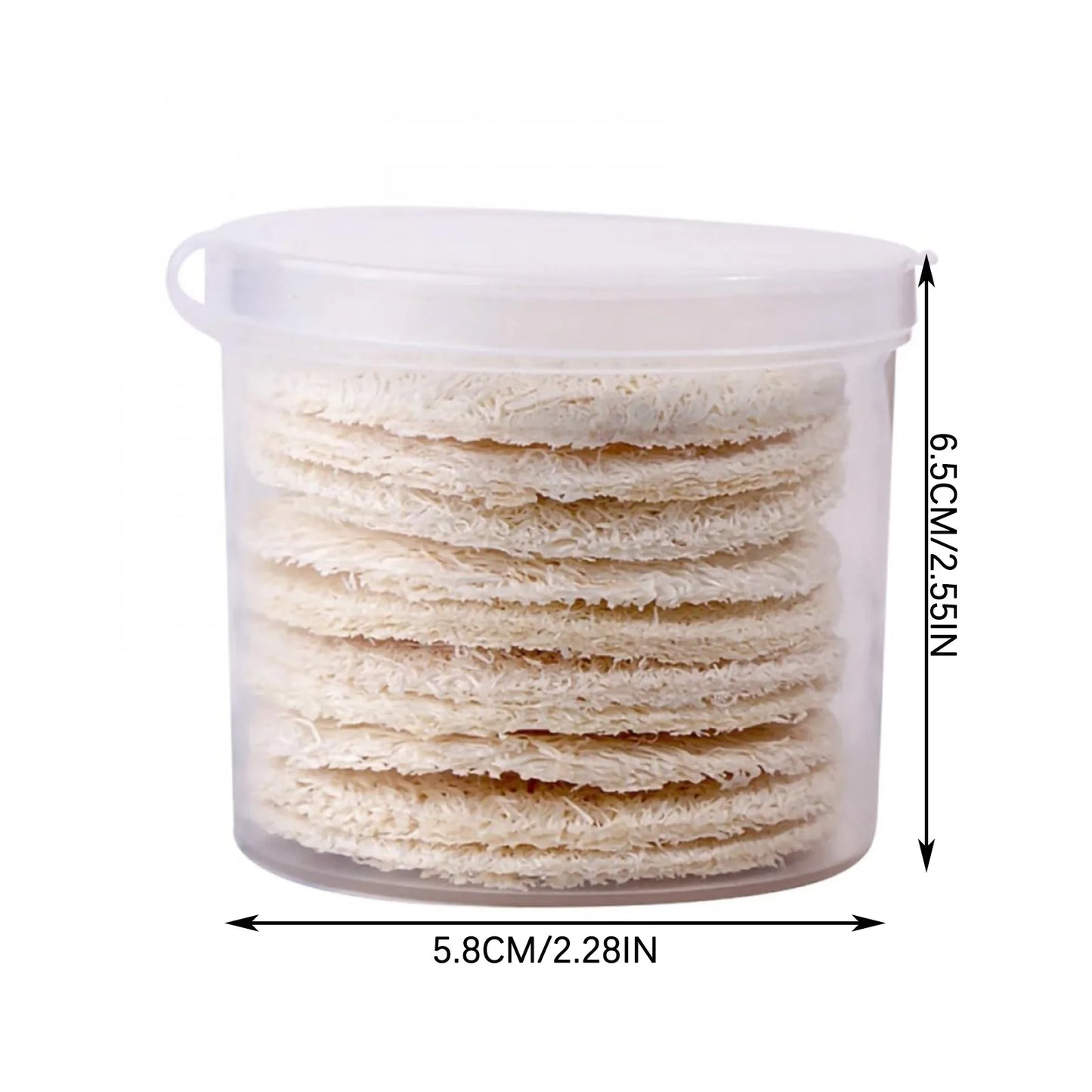 10 Pcs Natural Loofah Face & Body Exfoliating Pads