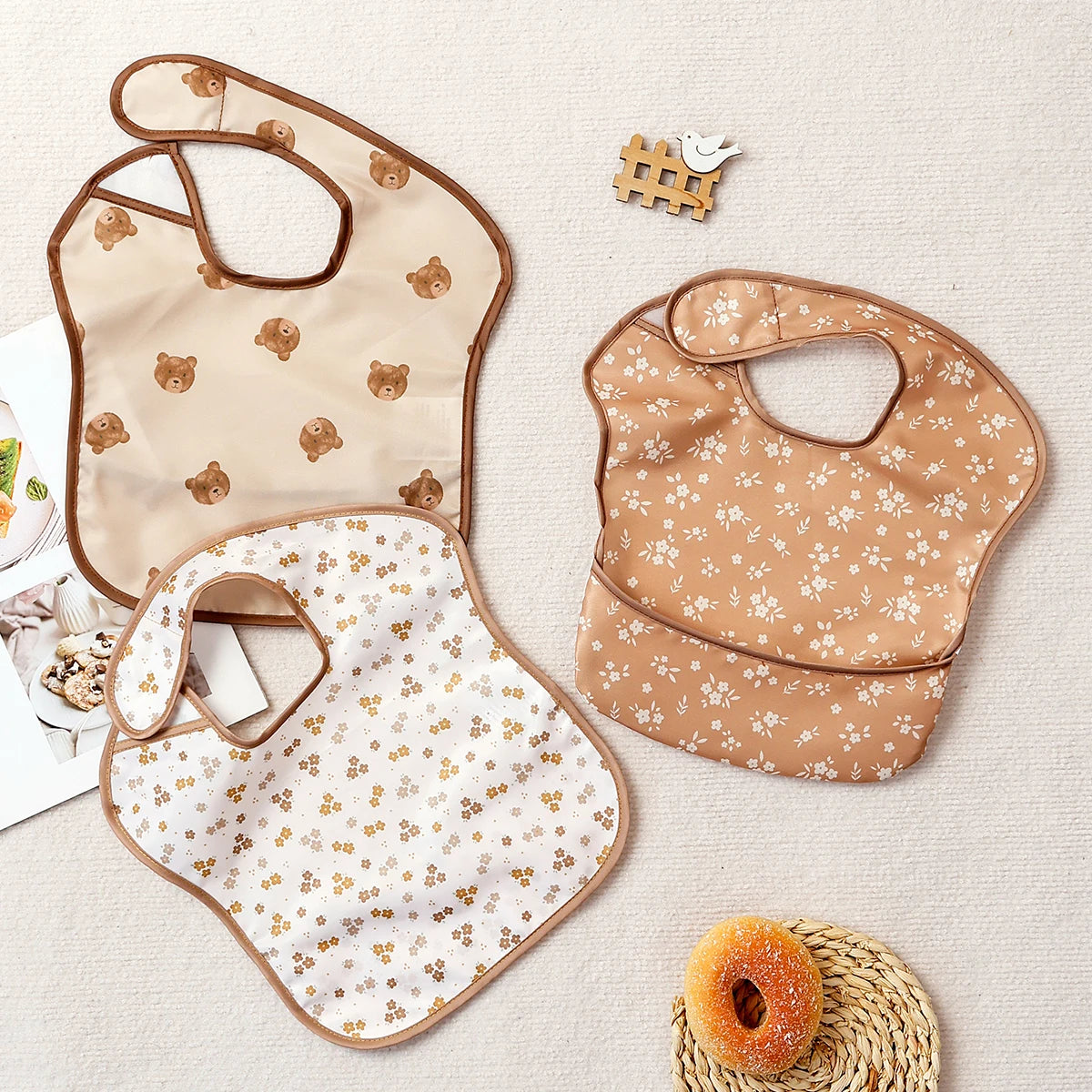 3-Piece Waterproof Baby Bib Set