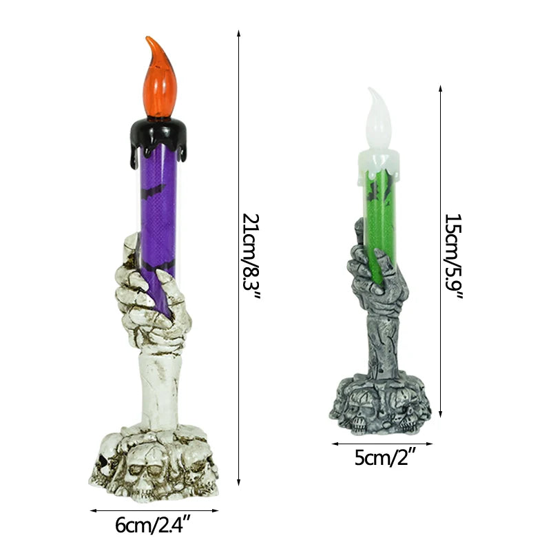 Halloween LED Skeleton & Ghost Hand Candle