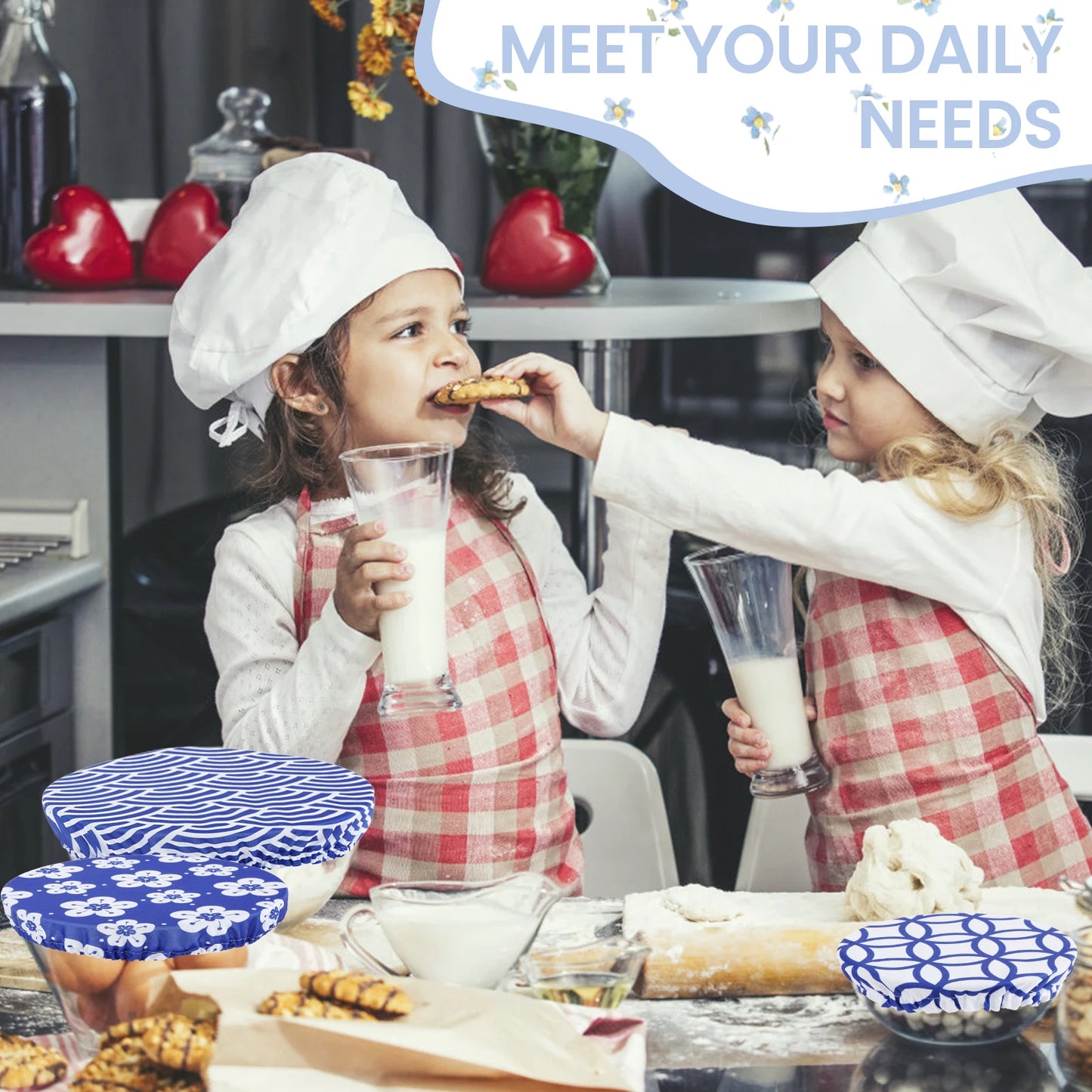 10Pcs Reusable Cotton Bowl Covers