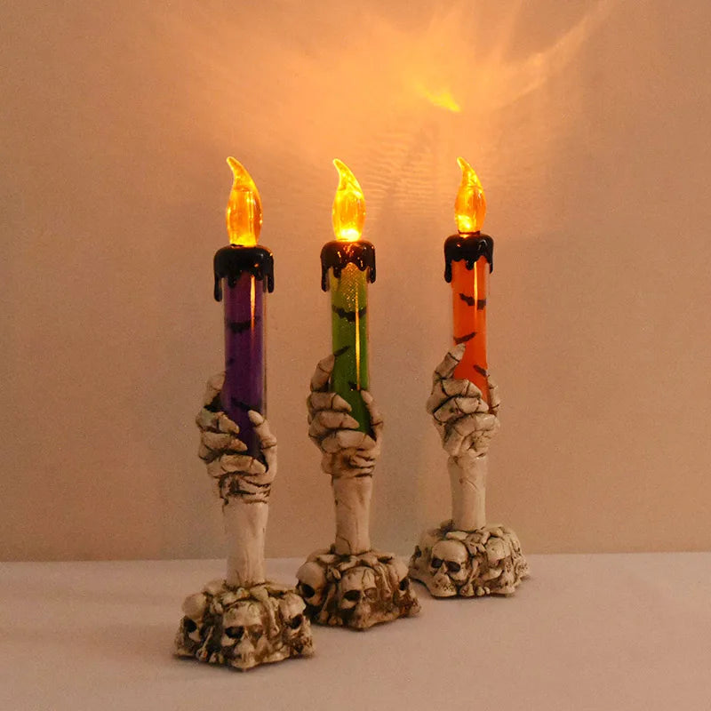 Halloween LED Skeleton & Ghost Hand Candle