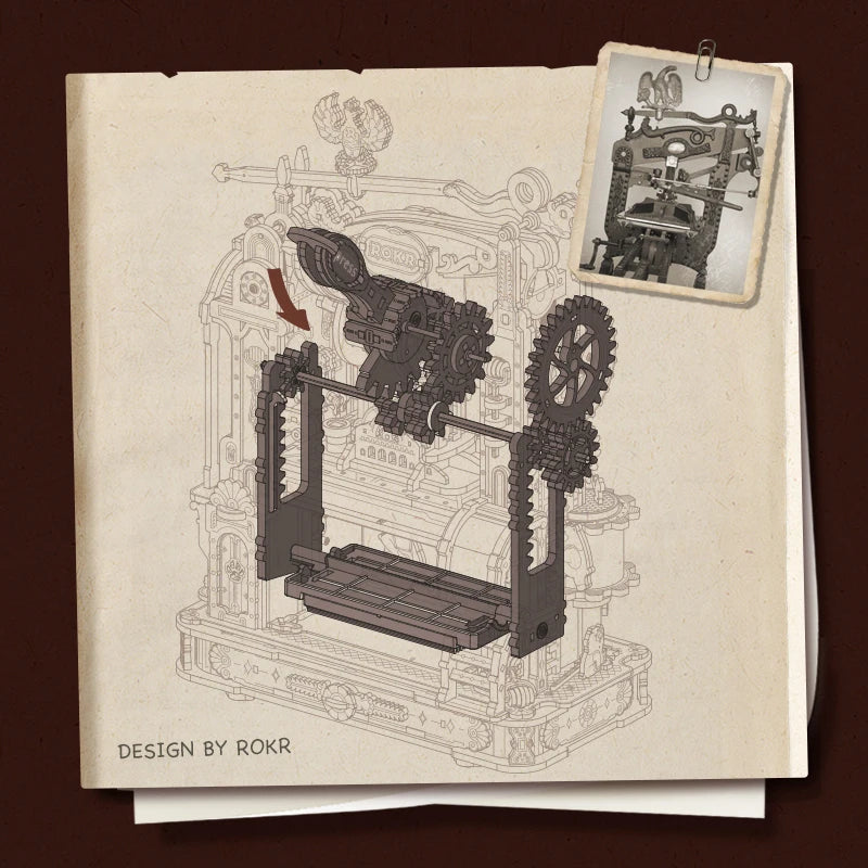 Robotime Printing Press 3D DIY Puzzle