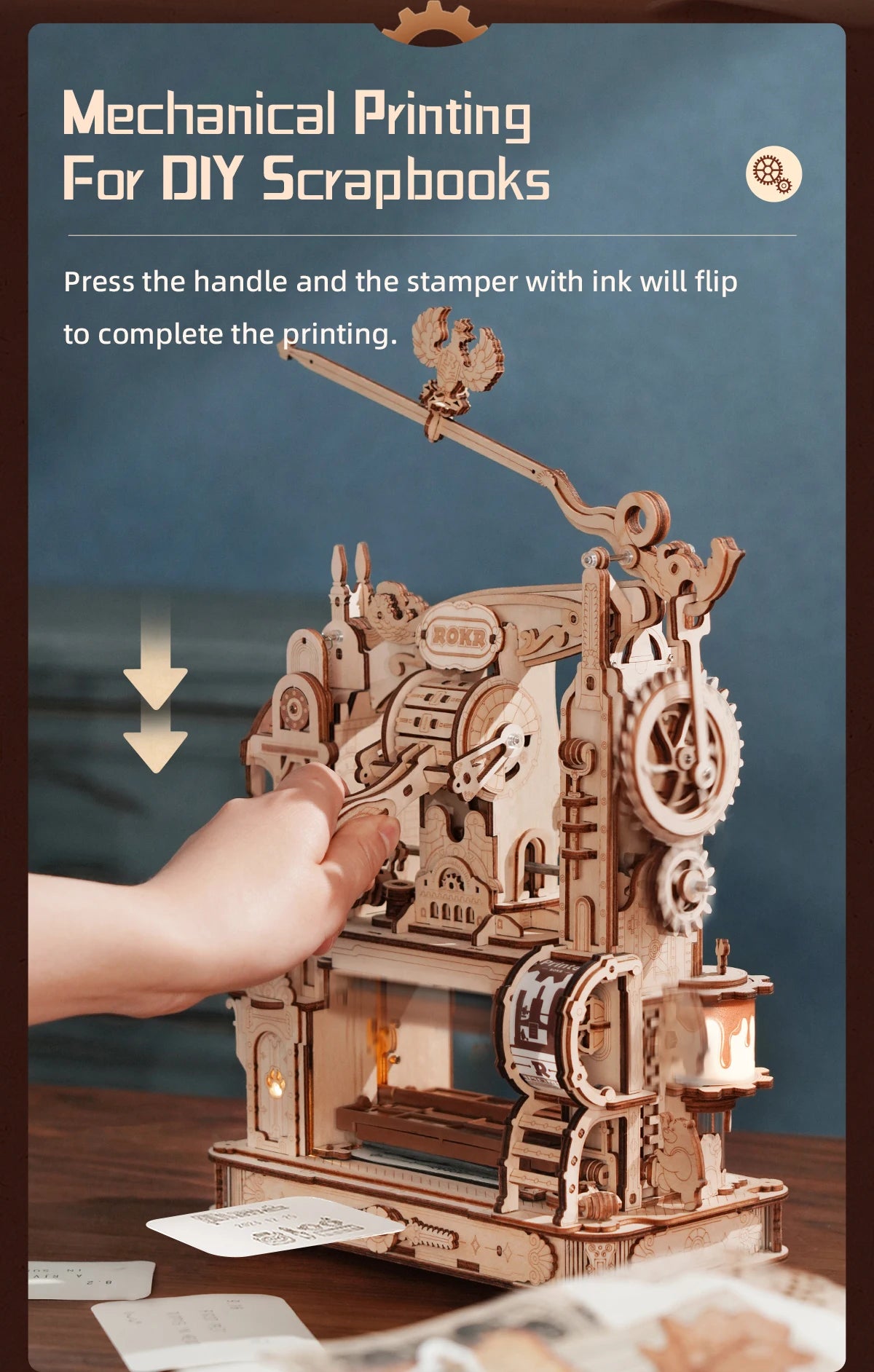 Robotime Printing Press 3D DIY Puzzle