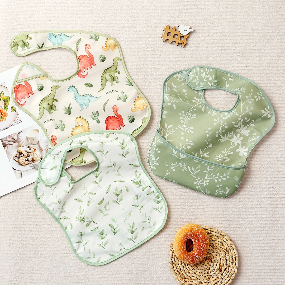3-Piece Waterproof Baby Bib Set