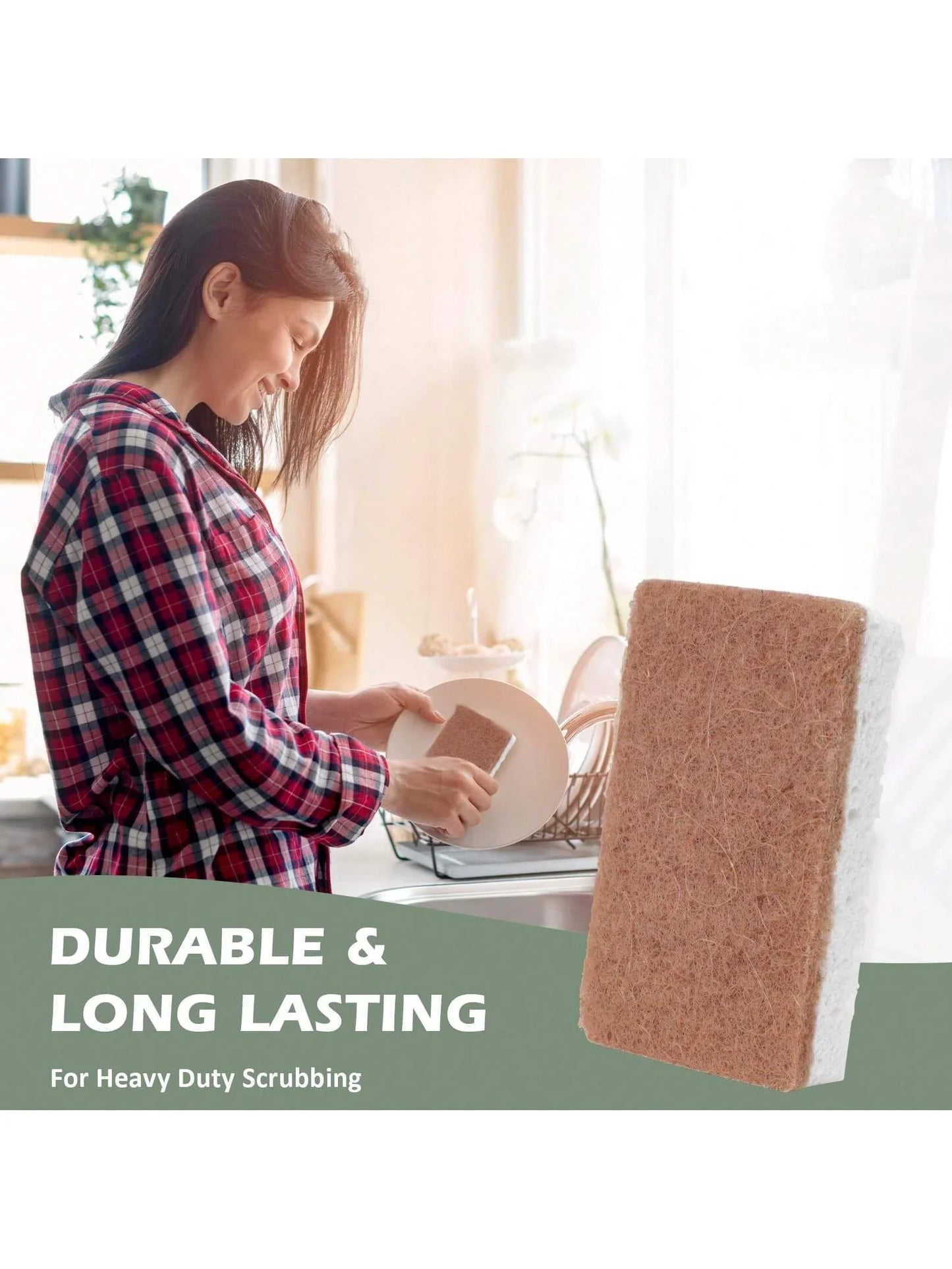 Cellulose & Coconut Scrubbing Sponge 3-6-Pack
