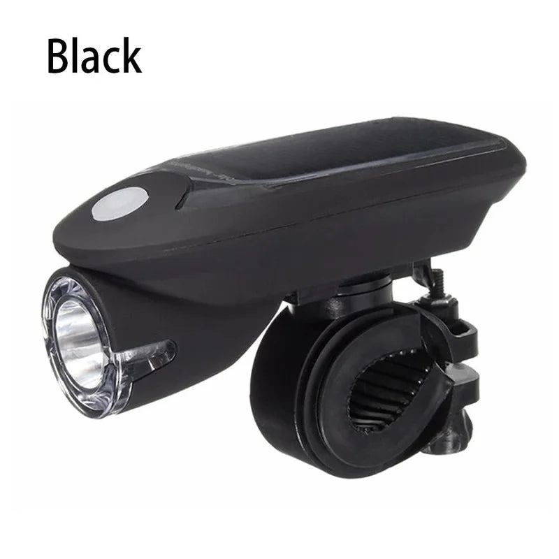 🚴♂️ USB and Solar Powered LED Bicycle Light Set – Front Headlight & Rear Taillight, Waterproof, Rechargeable