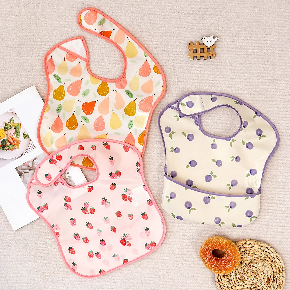 3-Piece Waterproof Baby Bib Set