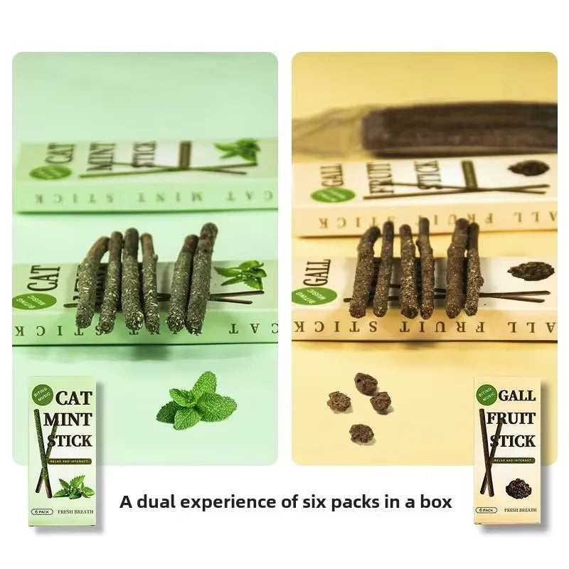 6pcs Natural Cat Stick Mint