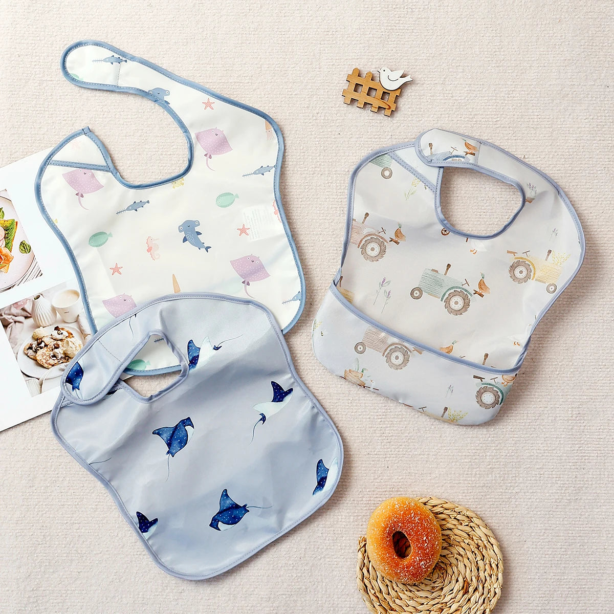 3-Piece Waterproof Baby Bib Set