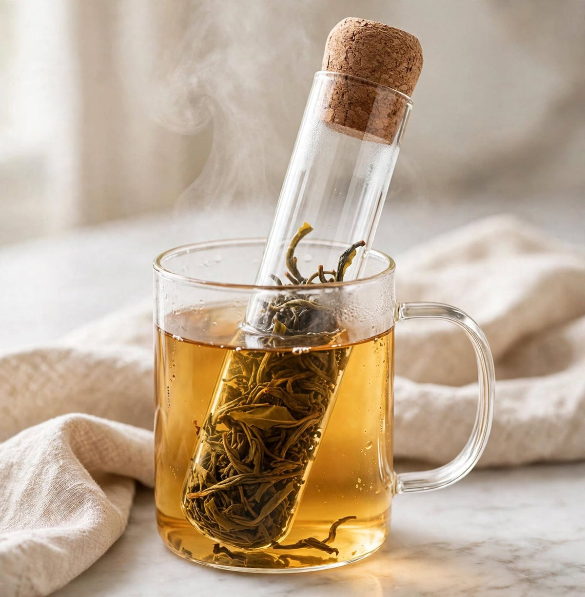 Glass Tube Tea Infuser with Cork