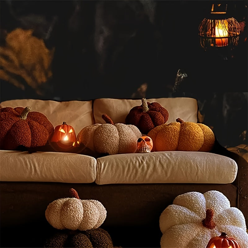 🎃 Cozy Halloween Pumpkin Plush Throw Pillow