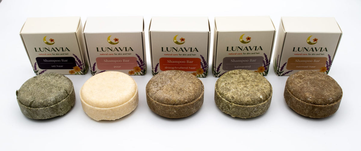 Lunavia Shampoo Bar – Natural Solid Shampoo for Fat, Dry, Curly Hair & Sensitive Scalp