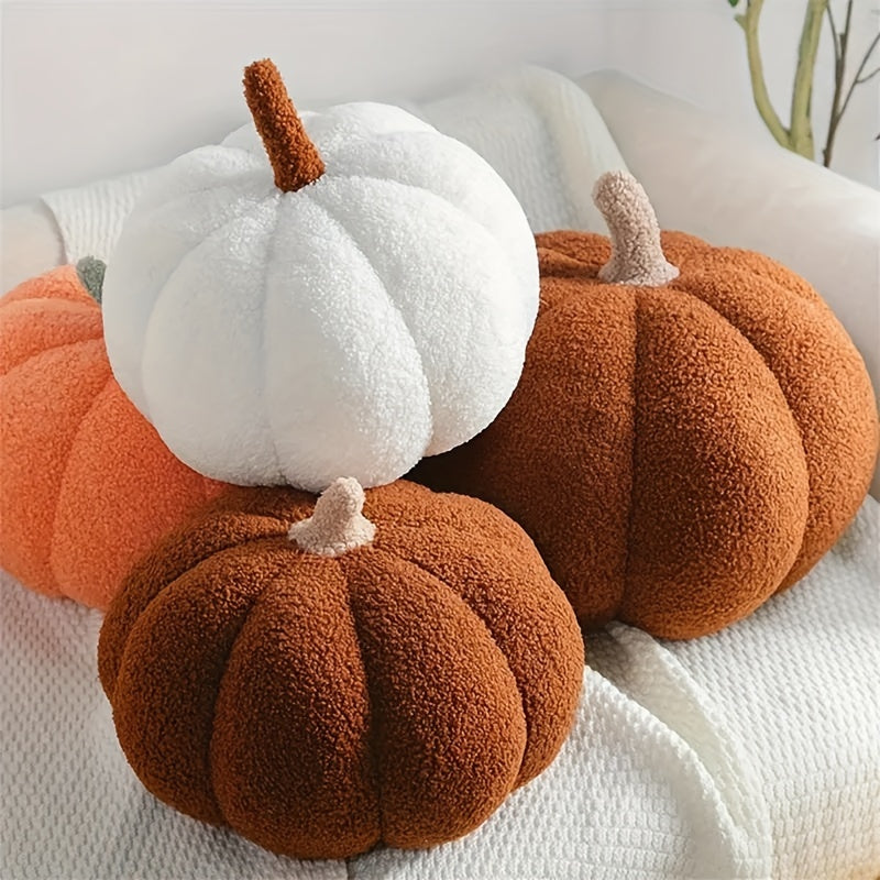 🎃 Cozy Halloween Pumpkin Plush Throw Pillow