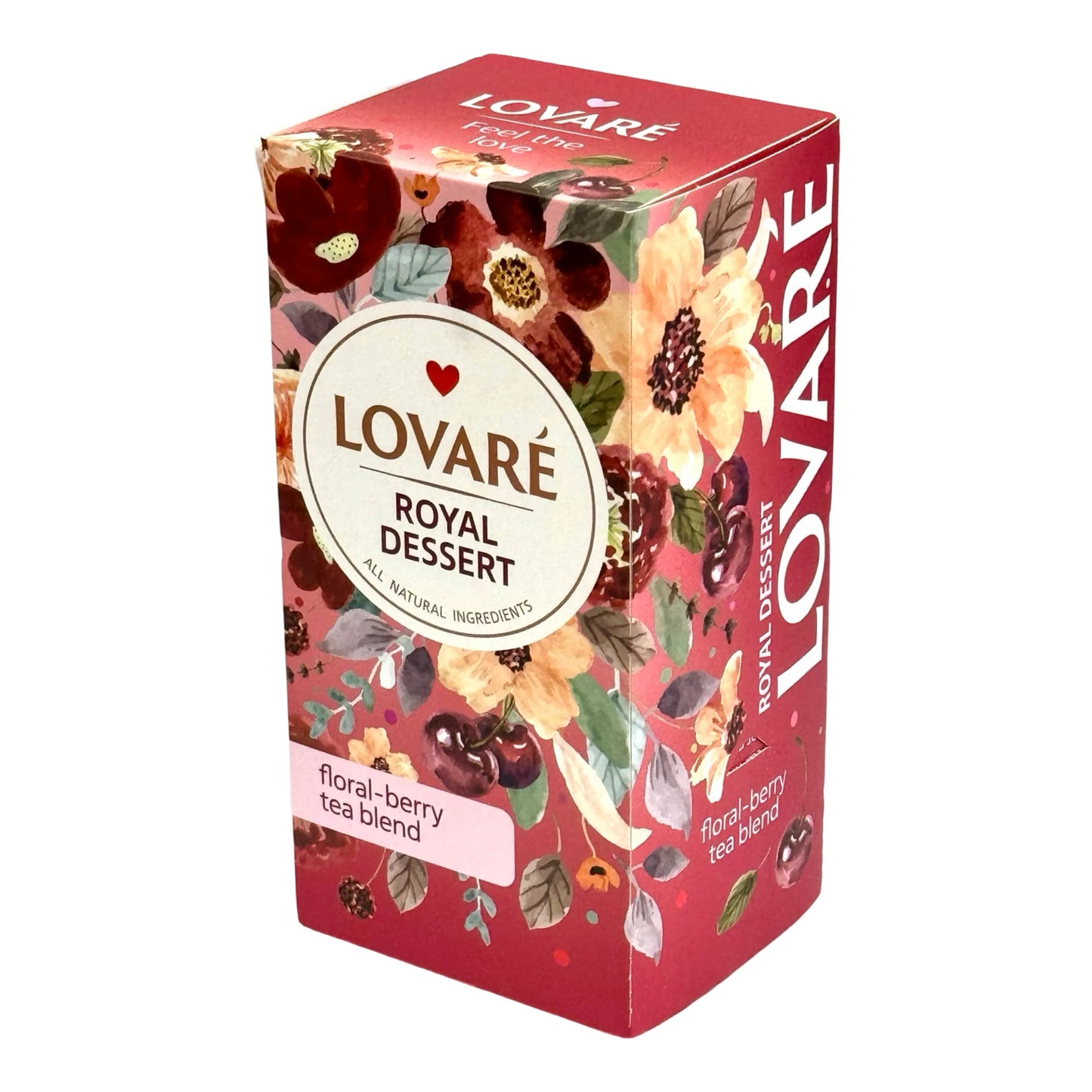 Lovaré Royal Dessert – Premium Fruit & Herbal Tea | 24 Individually Wrapped Tea Bags