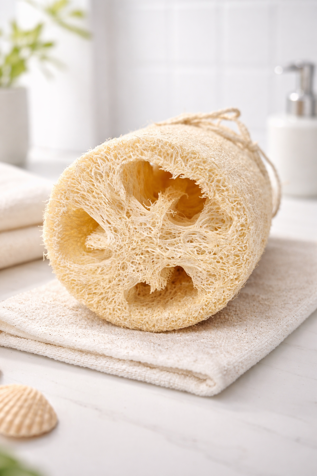 🌿Waarom natuurlijke loofah beter is dan plastic sponsen