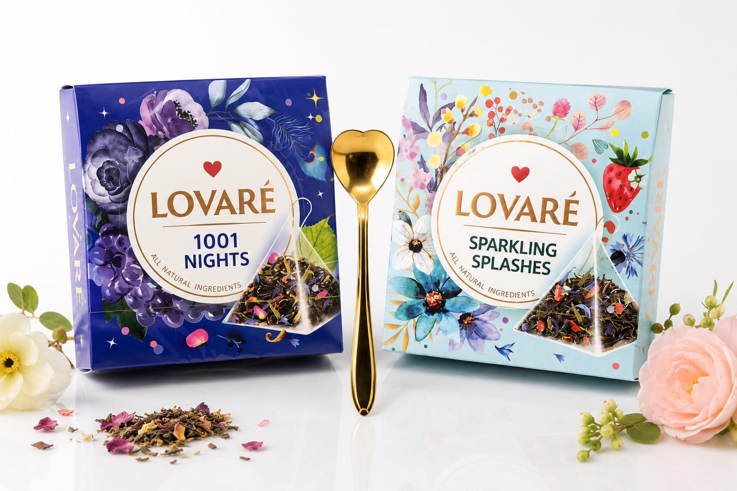 Luxury Tea Gift Set | Lovaré 1001 Nights & Sparkling Splashes | Tea Lover Gift | Mother's Day Gift | Birthday Gift for Women