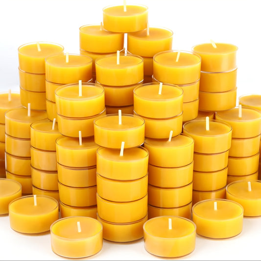 Natural Beeswax Round Candles