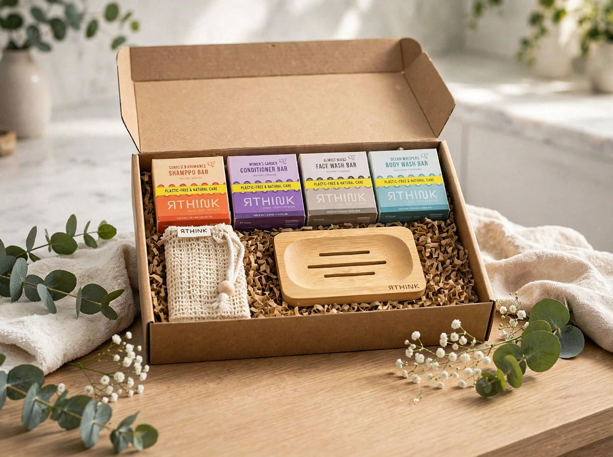 Plasticvrije Zeepbar Geschenkset – Complete Haar-, Gezichts- & Lichaamsverzorging (Zeepbar Pakket)