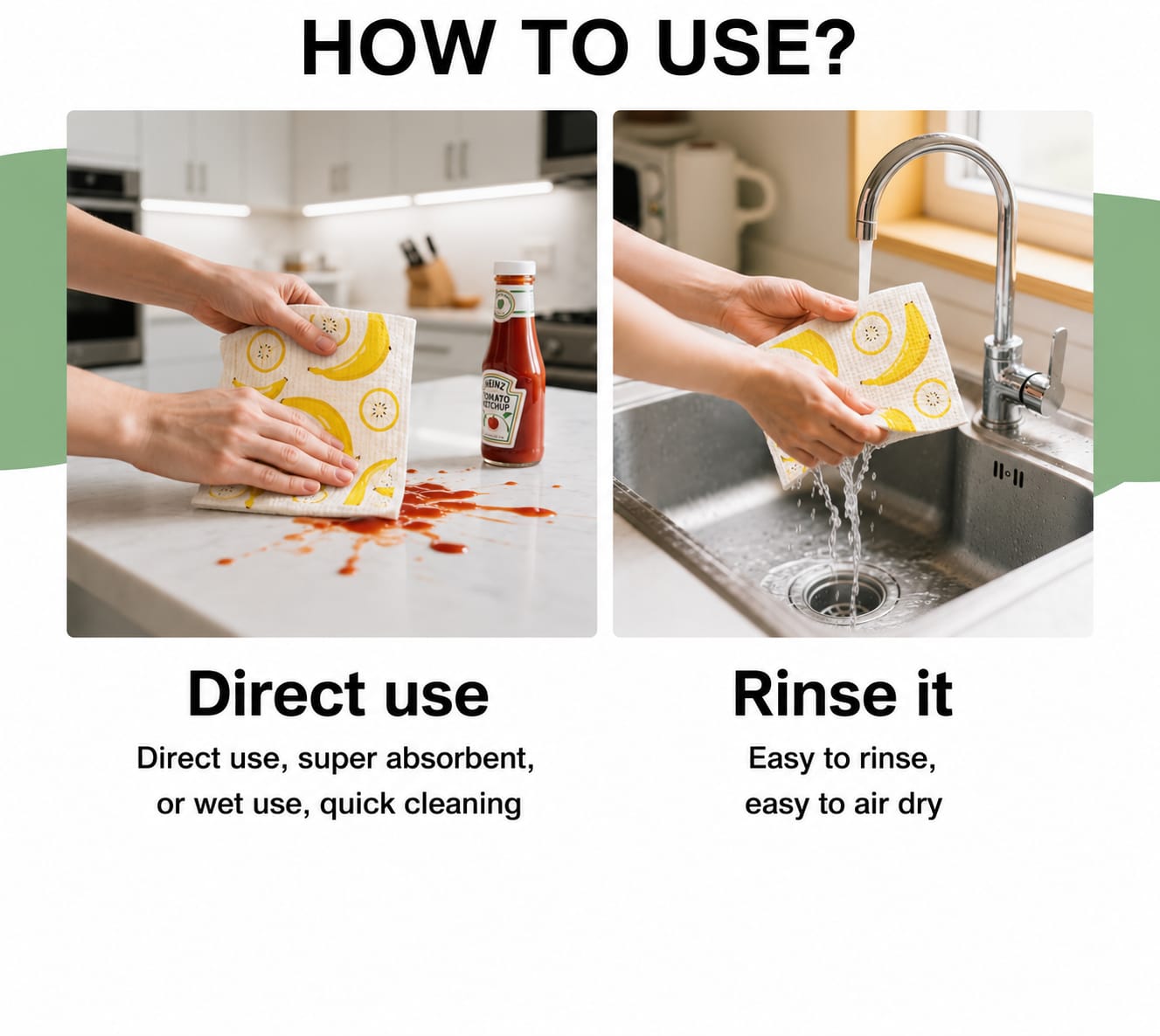 Eco Haven Shop Swedish Dishcloths 6 Pack – Reusable Kitchen Cleaning Cloths