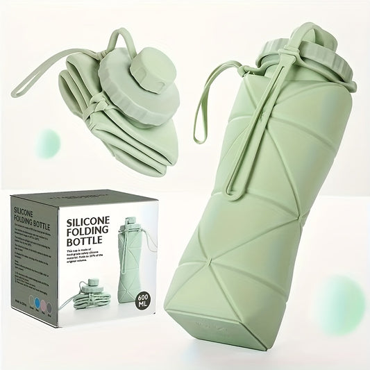 Foldable Silicone Water Bottle - Portable, Leak-Proof, Reusable For Travel, Gym, Camping, Hiking